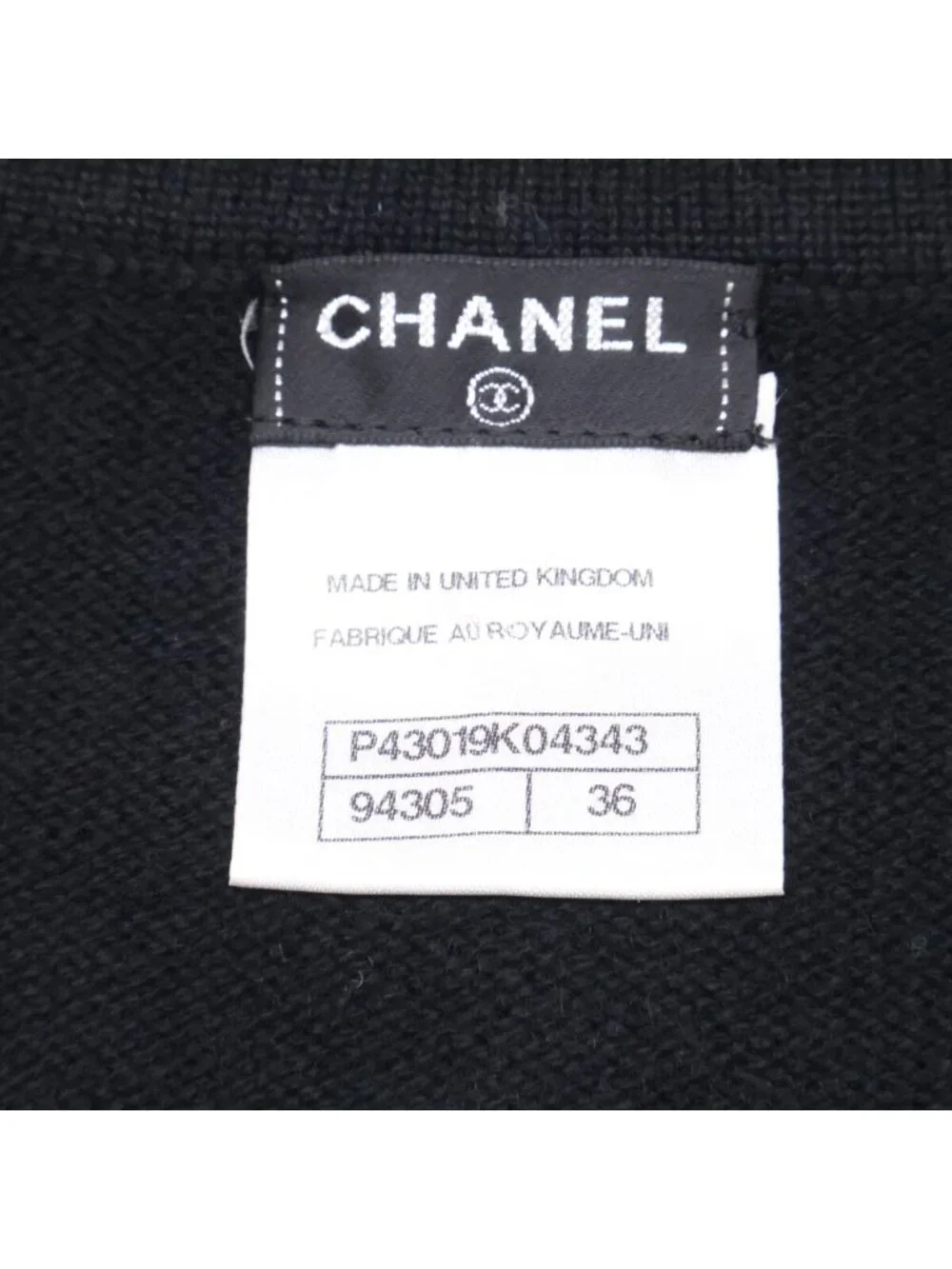 Chanel Visual Decoration CC Button Cashmere Knit Cardigan 36